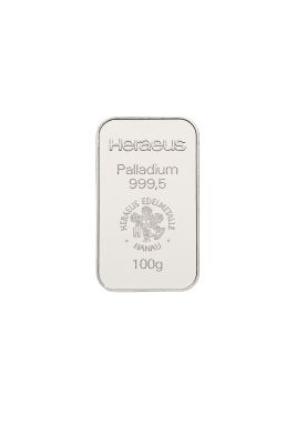 Palladiumbarren 100 Gramm Feinpalladium